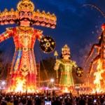 30 feet cockroach effigy in Pitampura Delhi Ramlila with Ravana Dussehra