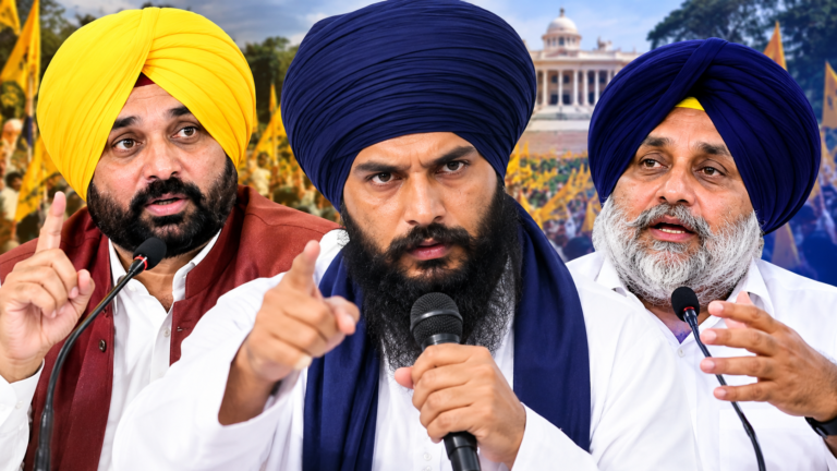 पंजाब विधानसभा चुनाव 2027 में अमृतपाल सिंह की संभावित उम्मीदवारी और भगवंत मान व सुखबीर बादल से मुकाबले पर राजनीतिक चर्चा