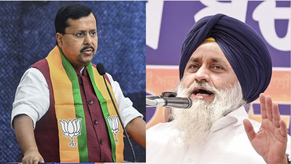 BJP and Shiromani Akali Dal leaders amid discussions over a possible Punjab election alliance