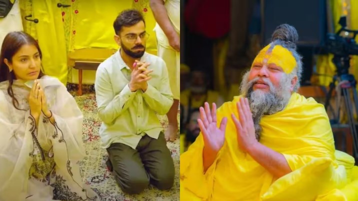 Virat Kohli and Anushka Sharma with Premanand Maharaj controversy over 5 crore claim